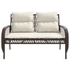 vidaXL Patio Sofa Set Brown, Cream White