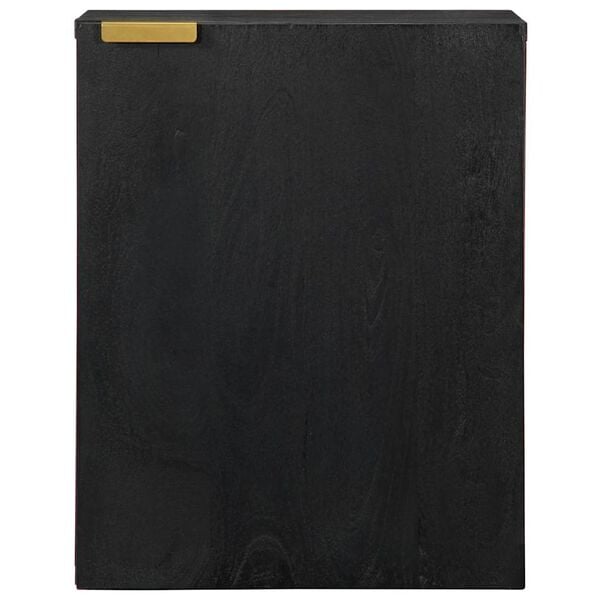 vidaXL Bathroom Hanging Cabinet Black Engineered Wood Compact