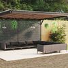 vidaXL Garden Lounge Set Dark grey, Black