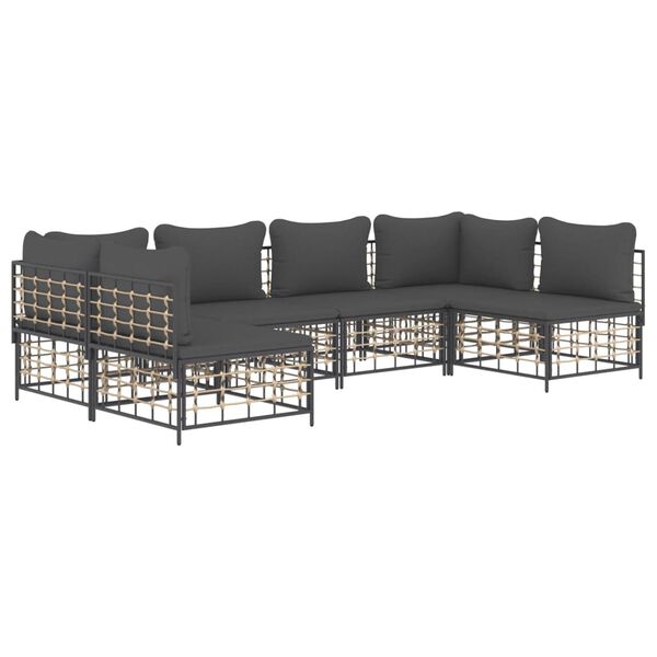 vidaXL Garden Lounge Set Anthracite, Dark Grey
