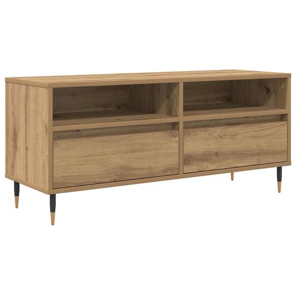 vidaXL TV Cabinet with Drawer Artisan Oak 39.37 x 13.58 x 17.52 in