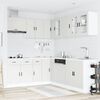 vidaXL Kitchen Cabinet Set White Engineered wood and glass Large