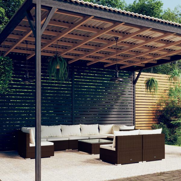 vidaXL Garden Lounge Set Brown