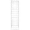 vidaXL Gabion Basket Posts 2 pcs 15.7"x15.7"x55.1" Iron