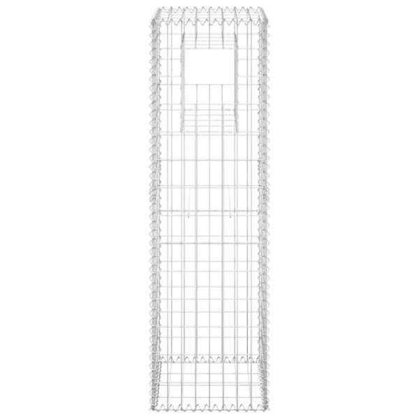 vidaXL Gabion Basket Posts 2 pcs 15.7"x15.7"x55.1" Iron