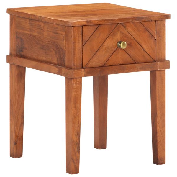 vidaXL Bedside Cabinet Brown Solid Acacia Wood Standard Bedside Cabinet