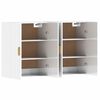 vidaXL Wall Mounted Cabinet Set of 2 High Gloss White