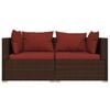 vidaXL Garden Lounge Set Brown, Cinnamon Red