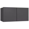 vidaXL TV Cabinet Set of 3 Grey Engineered Wood Compact TV Cabinets