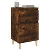 vidaXL Bedside Cabinet Smoked Oak Engineered wood, Eucalyptus wood Medium