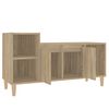 vidaXL TV Cabinet Sonoma oak Engineered wood, Solid eucalyptus wood