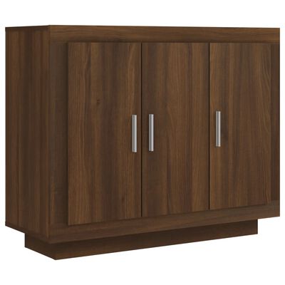 vidaXL Sideboard Brown Oak 36.2"x13.8"x29.5" Engineered Wood