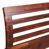 vidaXL Double Bed Brown Solid Acacia Wood Double Wood Grain Double Bed