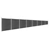 vidaXL Fence Panel Set WPC 547.6"x73.2" Black