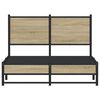 vidaXL Bed Frame Sonoma oak Steel, engineered wood Small Double