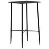 vidaXL Bar Set Black MDF tabletop, Plastic seat, Powder-coated steel frame