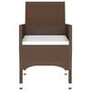 vidaXL Garden Dining Set Brown, Cream White