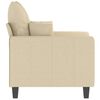 vidaXL Sofa Chair Cream Polyester, Metal, Textilene 23.6 in Seat Width