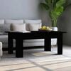 vidaXL Coffee Table Black Engineered wood Medium Sleek Coffee Table