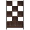 vidaXL Bookcase Brown oak Engineered wood Medium-Large Bookcase