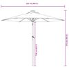 vidaXL Garden Parasol Anthracite Steel, Polyester Large Tiltable