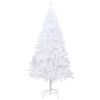 vidaXL Artificial Christmas Tree White PVC Medium Expandable