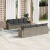 vidaXL Garden Sofa Set Set of 9 Grey