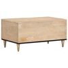 vidaXL Coffee Table Bleached Natural Solid mango wood Medium