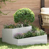 vidaXL Garden Planter Silver 31.50 x 31.50 x 19.69 in Stainless Steel