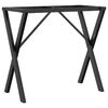 vidaXL Dining Table Leg Black Powder-coated steel Standard Durable