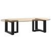 vidaXL Coffee Table Leg Black Powder-Coated Steel