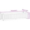 vidaXL Garden Planter 43.3"x11.8"x10.8" Solid Wood Acacia and Steel