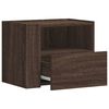 vidaXL Wall-mounted Bedside Cabinet Set of 2 Brown Oak Engineered Wood