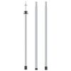 vidaXL Telescopic Tarp Pole with Length of 40.2 - 102.4 " Aluminum
