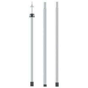 vidaXL Telescopic Tarp Pole with Length of 40.2 - 102.4 " Aluminum