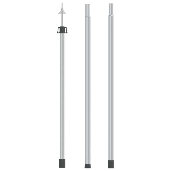 vidaXL Telescopic Tarp Pole with Length of 40.2 - 102.4 " Aluminum