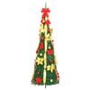 vidaXL Artificial Christmas Tree Green, Warm White, Red, Gold PVC, Metal