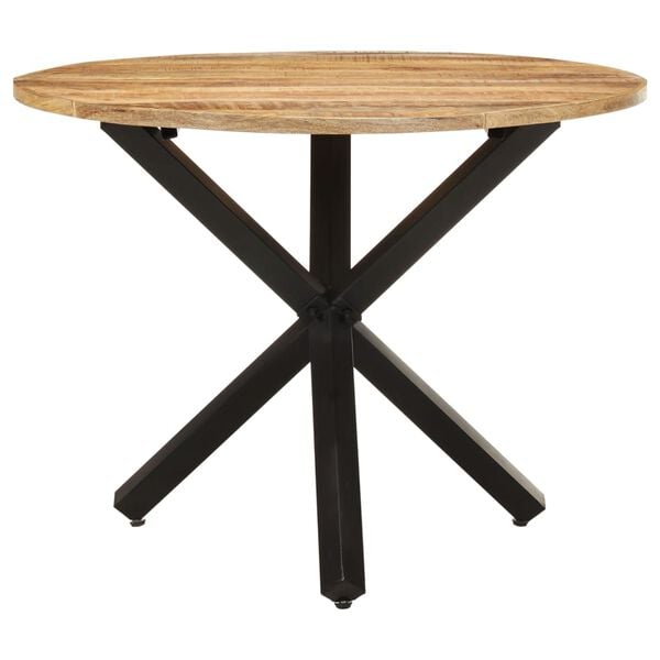 vidaXL Dining Table Natural wood Rough Mango Wood Medium Durable