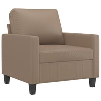 vidaXL Sofa Chair Cappuccino 23.6" Faux Leather