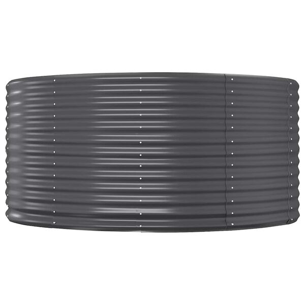 vidaXL Garden Raised Bed Anthracite Powder-coated steel