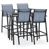 vidaXL Garden Bar Set Black, Dark Gray, Light Gray
