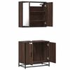 vidaXL Bathroom Furniture Set Brown Oak Engineered wood, metal Standard
