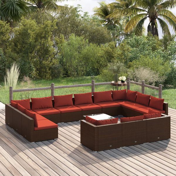 vidaXL Garden Lounge Set Brown