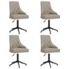 vidaXL Swivel Dining Chairs 4 pcs Light Gray Velvet