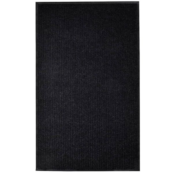 vidaXL Doormat Black PVC Large Door Mat Rectangular Contemporary