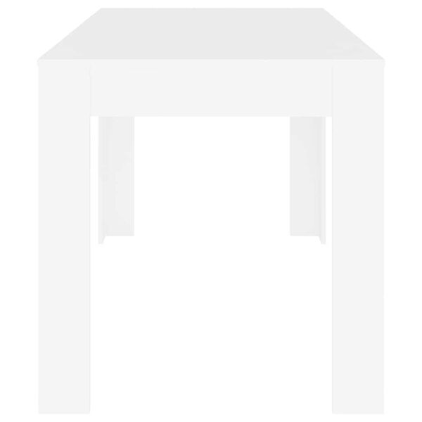 vidaXL Dining Table White Engineered Wood Medium Simple Dining Table