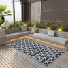 vidaXL Outdoor Carpet Black Polypropylene (PP) 74.8 x 114.2 in Pattern