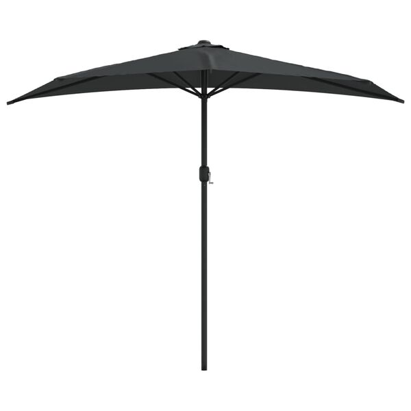 vidaXL Patio Umbrella Anthracite Polyester, Aluminum, Steel 106.3x56.7 in