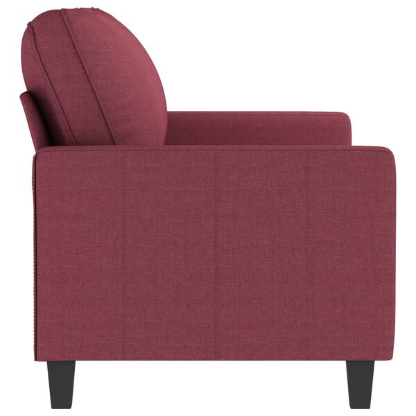 vidaXL 2-seater Sofa Wine Red Fabric (100% polyester), metal, textilene