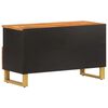 vidaXL TV Cabinet Brown and Black Mango wood, MDF, Iron Medium